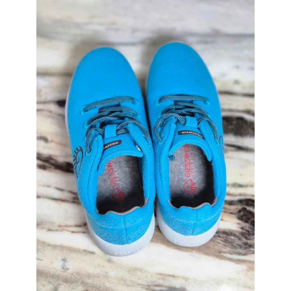 Giesswein Merino Runners Turquoise‎ Blue Wool Sneakers Mens 6 Womens 7.5 EU 38